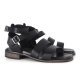 Pavement Bianca sandal med remme i sort skind