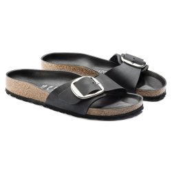 Birkenstock Madrid Big Buckle Oiled Leather Black