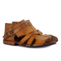 Bubetti 3491 gladiator sandal i vasket skind