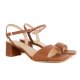 Unisa KIRK sandal i cognac skind