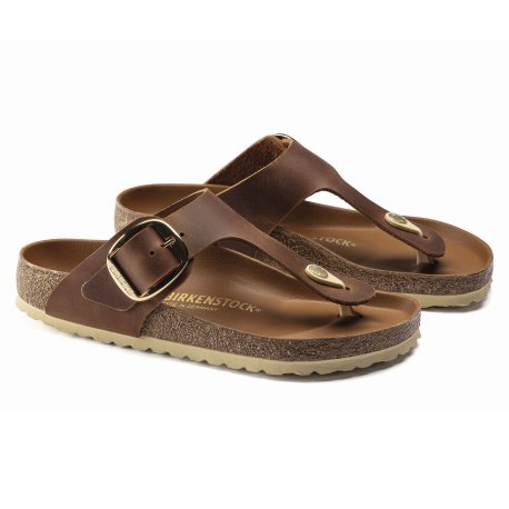 Birkenstock Gizeh Big Buckle Cognac Leather