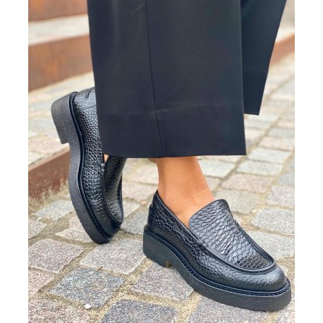 Billi Bi loafer i præget skind - Unik sko
