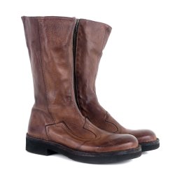 Bubetti 9978 3/4 lang støvle i mørkebrun vasket skind