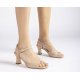 Unisa MECA sandal i beige ruskind