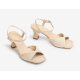 Unisa MECA sandal i beige ruskind