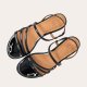Billi Bi A4088 sandal med remme i sort lakskind