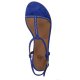 Billi Bi A4086 blå sandal med t-rem i blå ruskind