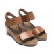 Cashott 61200367 CASALBERTA sandal med kilehæl i cognac