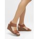 Cashott 61200367 CASALBERTA sandal med kilehæl i cognac