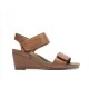 Cashott 61200367 CASALBERTA sandal med kilehæl i cognac