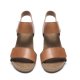 Cashott 61200367 CASALBERTA sandal med kilehæl i cognac