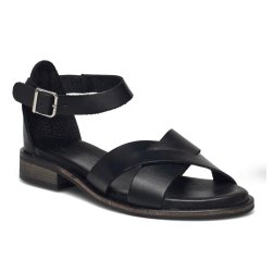 Pavement Kendra sandal i sort skind