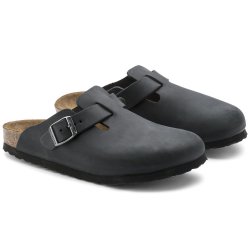 Birkenstock Boston (SMAL) Black Oiled Leather (FORUDBESTILLING UGE 25/26)