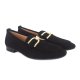 Unisa Baxter loafer i sort ruskind