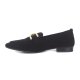 Unisa Baxter loafer i sort ruskind