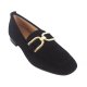 Unisa Baxter loafer i sort ruskind