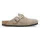 Birkenstock Boston Braided Suede Leather Taupe