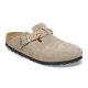 Birkenstock Boston Braided Suede Leather Taupe