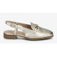 Unisa DEAN loafer i guld skind med slingback