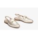 Unisa DEAN loafer i guld skind med slingback