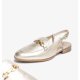 Unisa DEAN loafer i guld skind med slingback