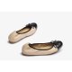 Unisa AUTO ballerina i beige skind