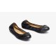 Unisa ACOR ballerina i sort skind