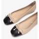 Unisa Belle ballerina i beige skind