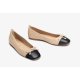 Unisa Belle ballerina i beige skind