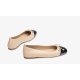 Unisa Belle ballerina i beige skind