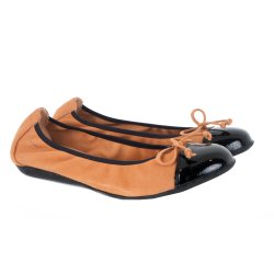 Wonders A-6134 ballerina sko i brun og sort