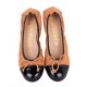 Wonders A-6134 ballerina sko i brun og sort