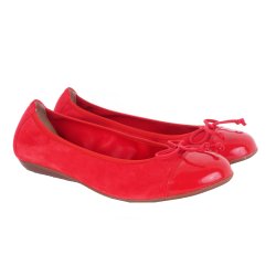 Wonders A-6134 ballerina sko i rød ruskind