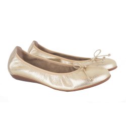 Wonders A-61112 ballerina sko i guld skind