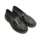 Bubetti 9912 loafer i sort skind med fletdetaljer
