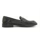 Bubetti 9912 loafer i sort skind med fletdetaljer