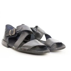 Bubetti 3574 sandal i vasket sort skind