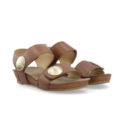 Cashott 61200446 CASAVA sandal i cognac skind med knap detaljer