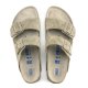 Birkenstock Arizona Suede Leather Faded Khaki med blød fodseng