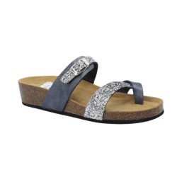 Bella Moda S24609 sandal i blå glitter