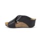 Bella Moda S24631 sandal med krydsrem i sort skind