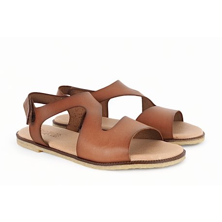 LBDK C6025 sandal i cognac skind