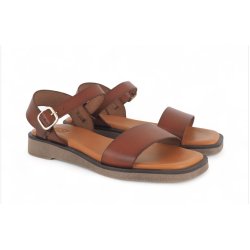 LBDK 230118 sandal i cognac skind med enkel rem