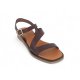 LBDK 230208 sandal i mørkebrun skind