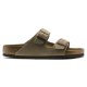 Birkenstock Arizona Suede Leather Taupe med blød fodseng