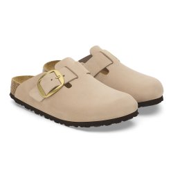 Birkenstock Boston Big Buckle (SMAL)  Sandcastle Nubuck Leather