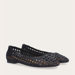 Billi Bi A8670 ballerina sko i sort flet