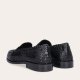 Billi Bi A8671 loafer i håndflettet sort skind