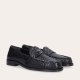 Billi Bi A8671 loafer i håndflettet sort skind