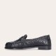 Billi Bi A8671 loafer i håndflettet sort skind